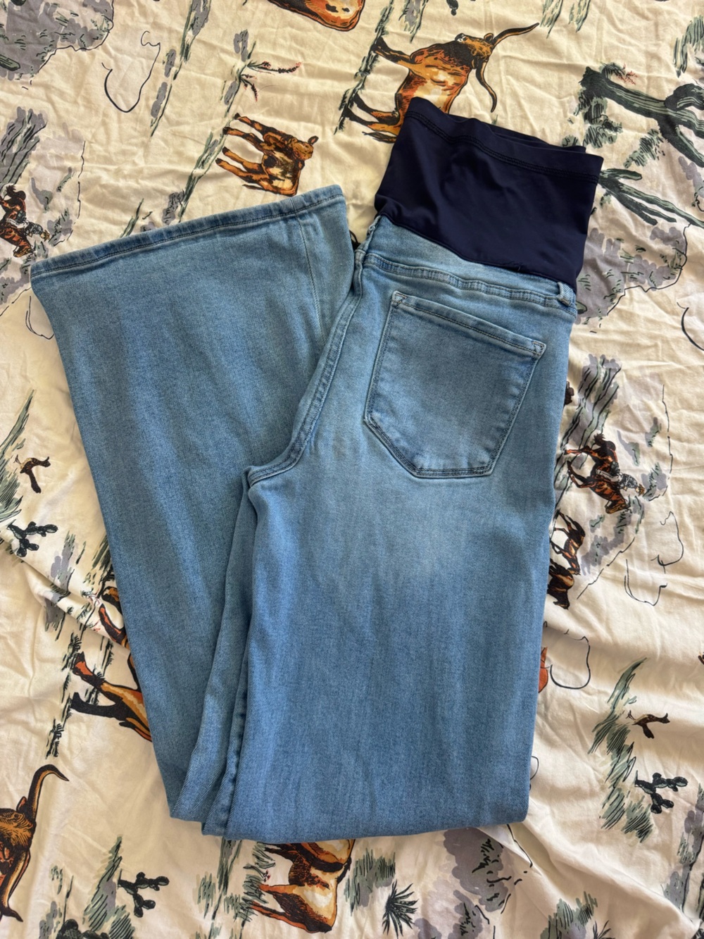PinkBlush Maternity Barrel Leg Jeans | Light Wash